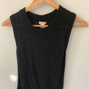 JCREW PETITE XS black sleeveless sweater tank